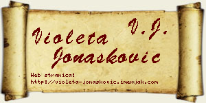 Violeta Jonašković vizit kartica